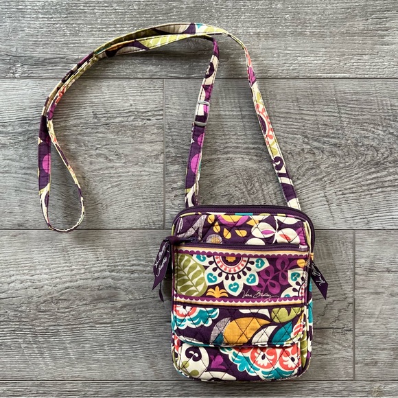 Vera Bradley Plum Crazy Mini Hipster Crossbody - Picture 2 of 14